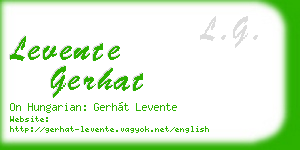 levente gerhat business card
